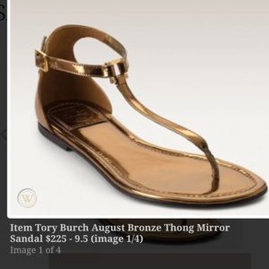 Tory Burch August metallic bronze sandals - like new condition!